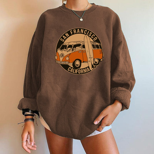 Sweatshirts Vintage Buses Oversized